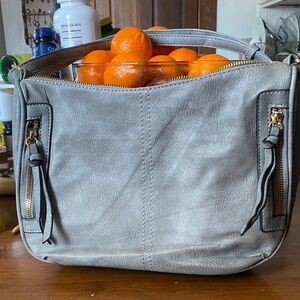 Gray Leather Women's Bag